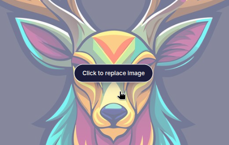 Screenshot showing image swap in action